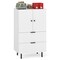 White Buffet Cabinet Storage with 2 Drawers Doors Raised Metal Legs